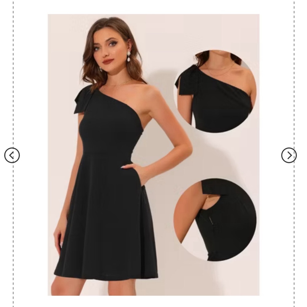 Black one shoulder dress
